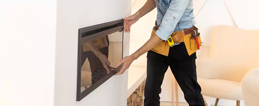 Metal Fireplace Installation in Tustin, California