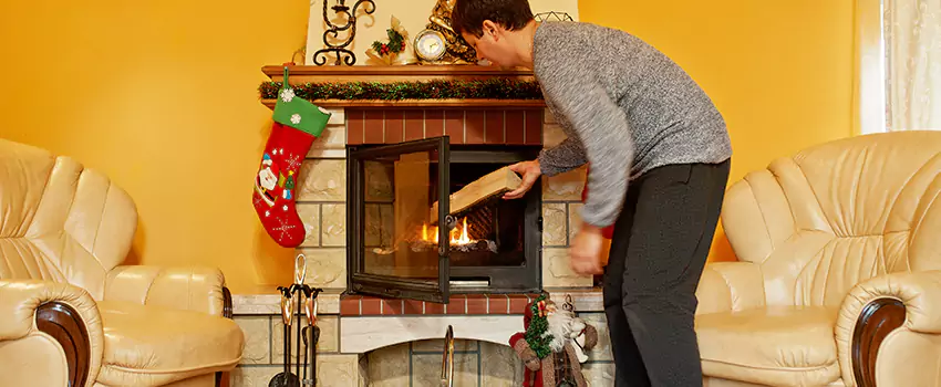 Rusted Metal Fireplace Restoration in Tustin, California